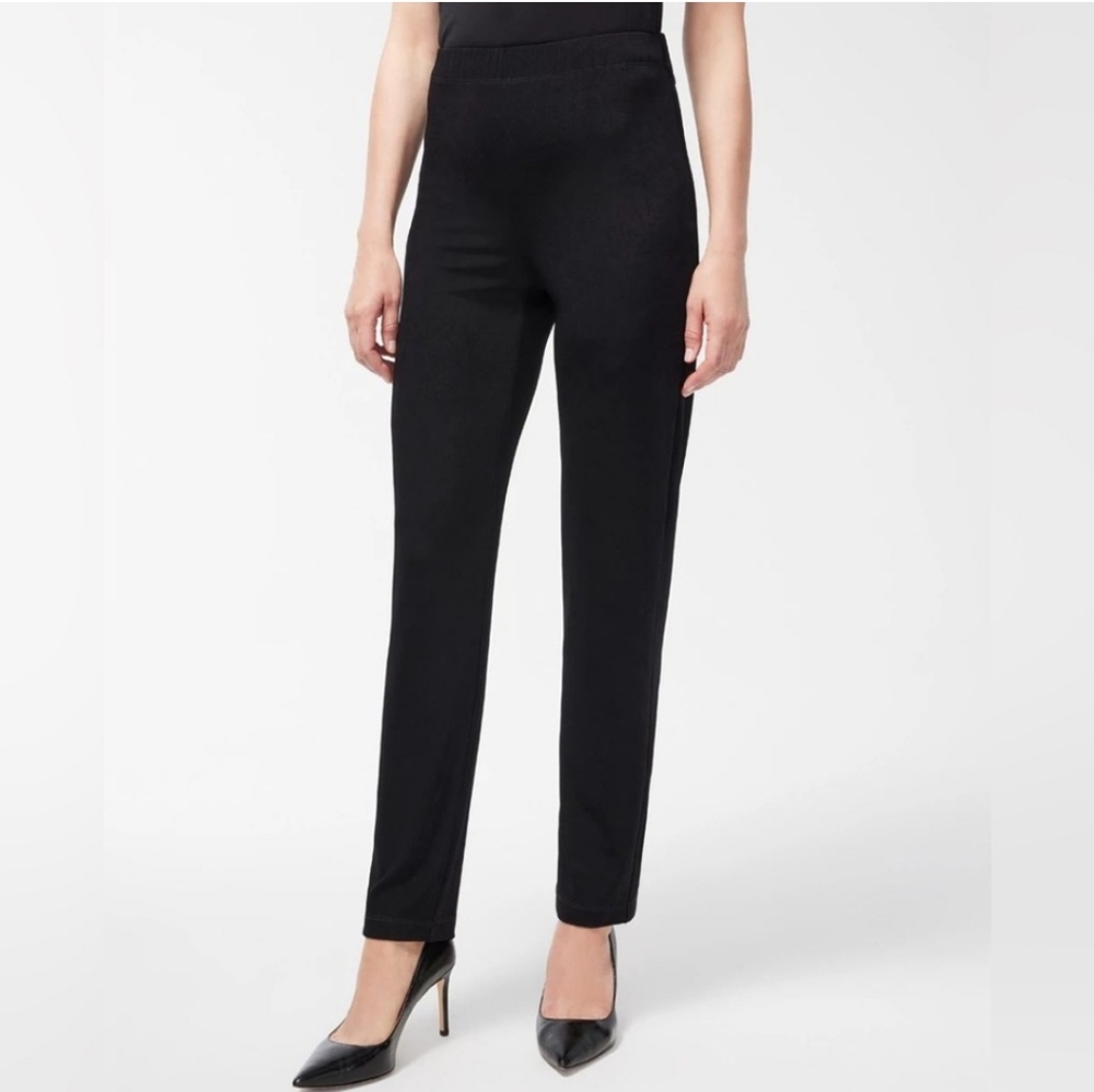 CHICO’S Travelers Series Black Jersey Knit Pants Size 0 Short